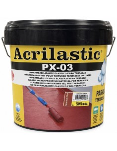 PX-03 IMPERMEABILIZANTE C/FIBRA ACRILASTIC ROJO TEJA  4L