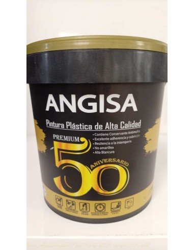 PINTURA PLÁSTICA MATE BLANCO ALASKA ANGISA 4lt 50 ANIVERSARIO