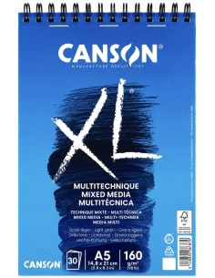 BLOC XL MIXMEDIA A5 160grs  30hojas 14.8x21 cm CANSON