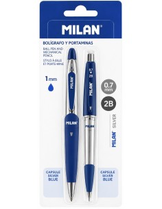 BLÍSTER BOLÍGRAFO AZUL + PORTAMINAS cód.BWM10438 (Milán)