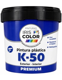 PINTURA PLÁSTICA MATE BLANCA K-50 4lt (Iris Color)