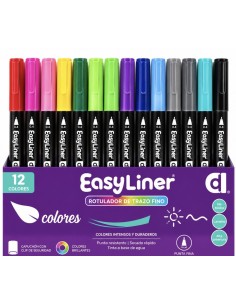 SET 12 ROTULADORES EASY LINER AL AGUA DOBLE PUNTA ref.0616302012 (Artis decor)