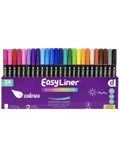 SET 24 ROTULADORES EASY LINER AL AGUA DOBLE PUNTA ref.0616302024 (Artis decor)