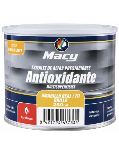 ESMALTE ANTIOXIDANTE BRILLO AMARILLO REAL 711  250ml ALTAS PRESTACIONES (Macy)