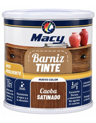 BARNIZ TINTE SATINADO CAOBA 125ml (Macy)