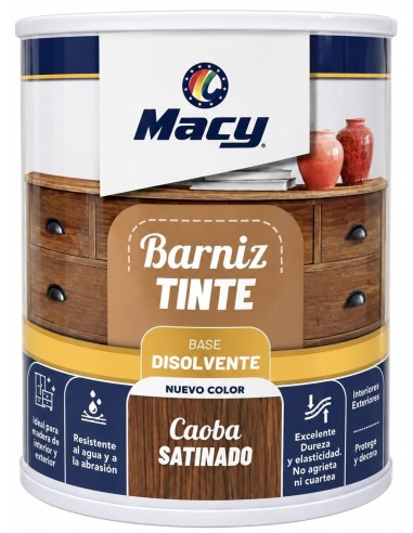 BARNIZ TINTE SATINADO CAOBA 375ml (Macy)