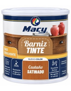 BARNIZ TINTE SATINADO CASTAÑO 125ml (Macy)