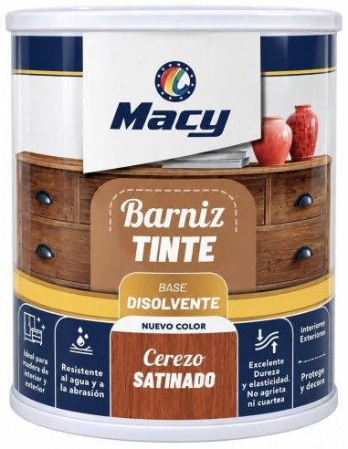 BARNIZ TINTE SATINADO CEREZO 375ml (Macy)