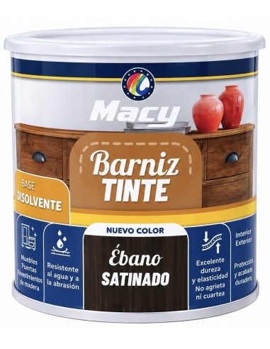 BARNIZ TINTE SATINADO ÉBANO 125ml (Macy)