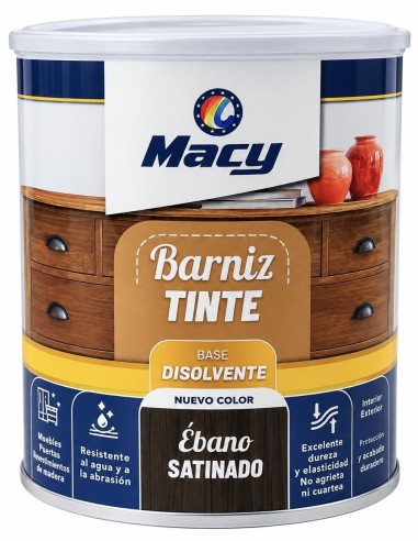 BARNIZ TINTE SATINADO ÉBANO 375ml (Macy)