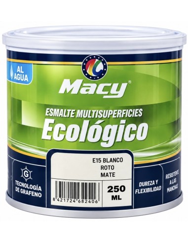 ESMALTE ECOLÓGICO MATE BLANCO ROTO E15  250ml (Macy)