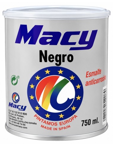 ESMALTE ANTICALÓRICO NEGRO 750ml (Macy)