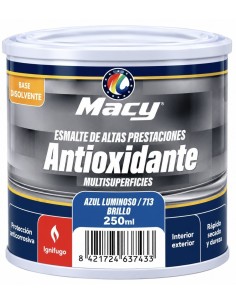ESMALTE ANTIOXIDANTE BRILLO AZUL LUMINOSO 713   250ml ALTAS PRESTACIONES (Macy)