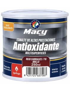 ESMALTE ANTIOXIDANTE BRILLO ROJO CARRUAJES 716   250ml ALTAS PRESTACIONES (Macy)