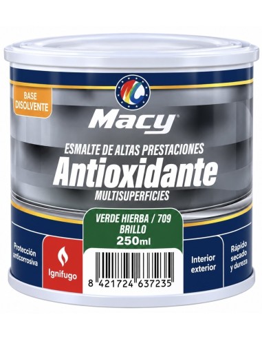ESMALTE ANTIOXIDANTE BRILLO VERDE HIERBA 709   250ml ALTAS PRESTACIONES (Macy)