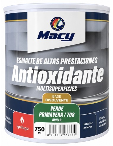 ESMALTE ANTIOXIDANTE BRILLO VERDE PRIMAVERA 708   750ml ALTAS PRESTACIONES (Macy)