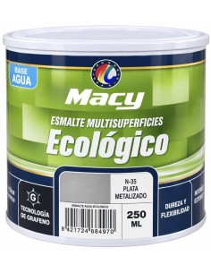 ESMALTE ECOLÓGICO PLATA METALIZADO 250ml (Macy)