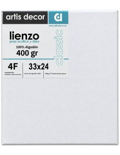 BASTIDOR SENCILLO  4F 33x24 ARTIS DECOR 400grs (grapado por detrás)