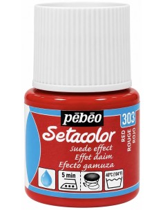PINTURA TELA SETACOLOR ROJO EFECTO GAMUZA Nº303 45ml