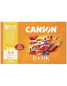 MINIPACK DIBUJO BASIK  A4+ 130gr/m2 (sobre) 10 HOJAS + 20 gratis