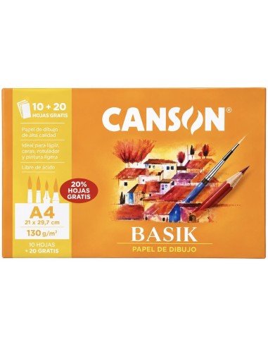 MINIPACK DIBUJO BASIK  A4+ 130gr/m2 (sobre) 10 HOJAS + 20 gratis