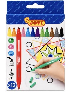 JOVI 12 ROTULADORES DOBLE PUNTA art.1512