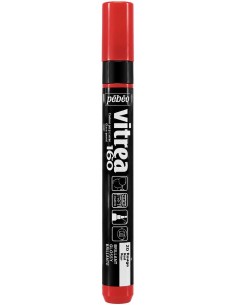 ROTULADOR PARA VIDRIO VITREA 160 COLOR ROJO 1.2 (Pebeo)