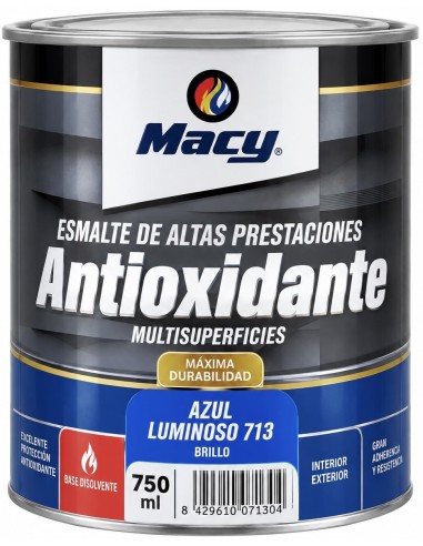 ESMALTE ANTIOXIDANTE BRILLO AZUL LUMINOSO 713   750ml ALTAS PRESTACIONES (Macy)