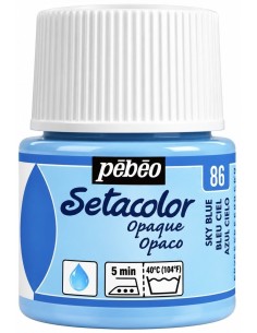 PINTURA TELA SETACOLOR  OPACO AZUL CIELO Nº86 45ml