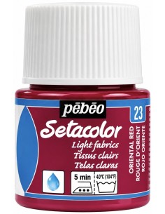 PINTURA TELA SETACOLOR ROJO ORIENTE Nº23  TELAS CLARAS 45ml