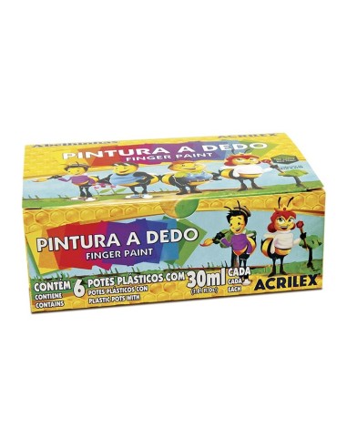 SURTIDO PINTURA A DEDO 6 COLORES 15ml (Acrilex)
