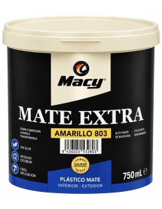 PINTURA PLÁSTICA MATE EXTRA 803 AMARILLO 750ml (Macy)
