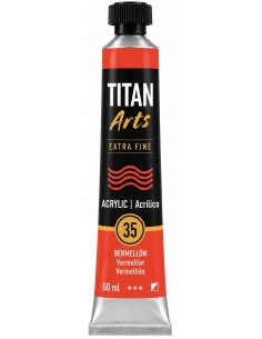 ACRÍLICO EXTRA FINO BERMELLÓN nº35 60ml Arts Titán (oferta)