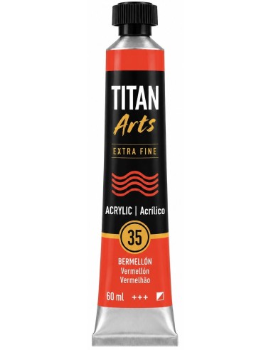 ACRÍLICO EXTRA FINO BERMELLÓN nº35 60ml Arts Titán (oferta)