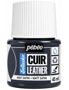 PINTURA CUERO SETACOLOR NEGRO 45ml (Pebeo)