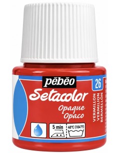 PINTURA TELA SETACOLOR BERMELLÓN OPACO Nº26 45ml