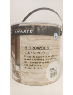 HIDROWOOD BARNIZ MARINO AL AGUA BRILLO INCOLORO 2,5lt (Amarto)