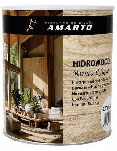 HIDROWOOD BARNIZ MARINO AL AGUA SATINADO INCOLORO 2,5lt (Amarto)