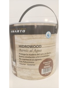 HIDROWOOD BARNIZ TINTE  AL AGUA SATINADO NOGAL 2,5lt (Amarto)