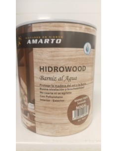 HIDROWOOD BARNIZ TINTE  AL AGUA SATINADO NOGAL 750ml (Amarto)