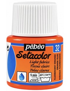 PINTURA TELA SETACOLOR FLUORESCENTE NARANJA Nº32 45ml