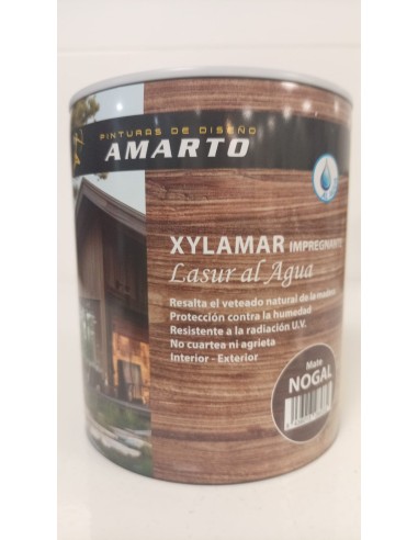 XYLAMAR IMPREGNANTE LASUR AL AGUA MATE  NOGAL 750ml (Amarto)