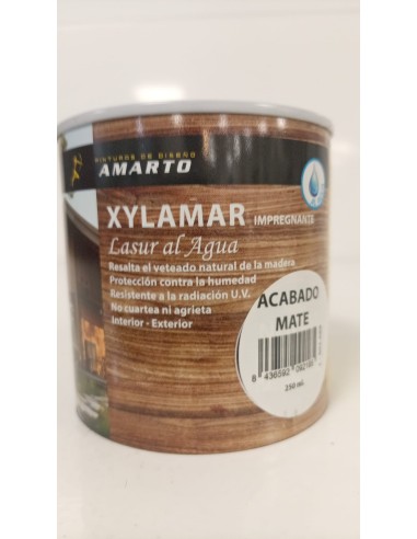 XYLAMAR IMPREGNANTE LASUR AL AGUA MATE INCOLORO 250ml (Amarto)