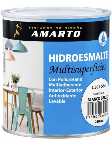 HIDROESMALTE MULTISUPERCIES BRILLO BLANCO 250ml (Amarto)