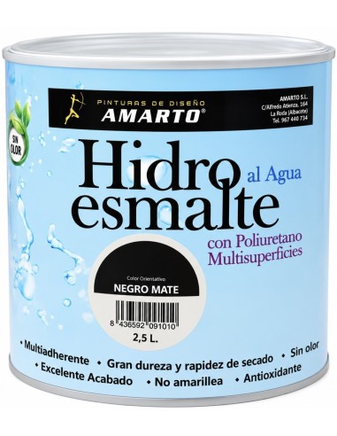 HIDROESMALTE MULTISUPERCIES MATE NEGRO 2.5lt (Amarto)