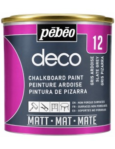 PINTURA DE PIZARRA MATE 250ml AL AGUA GRIS PIZARRA (Pebeo)