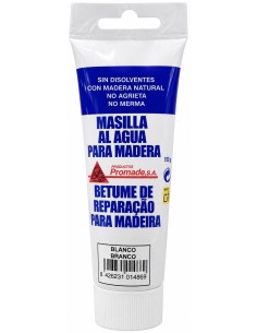 MASILLA PARA MADERA AL AGUA BLANCO 150grs (Promade)
