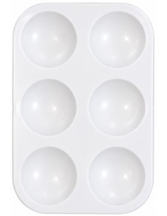 PALETA PLÁSTICO RECTANGULAR 6 POCILLOS ARTIS