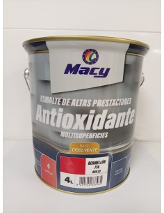 ESMALTE ANTIOXIDANTE BRILLO BERMELLÓN 714  4lt ALTAS PRESTACIONES (Macy)