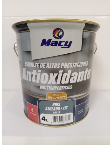 ESMALTE ANTIOXIDANTE BRILLO GRIS AZULADO 717  4lt ALTAS PRESTACIONES (Macy)
